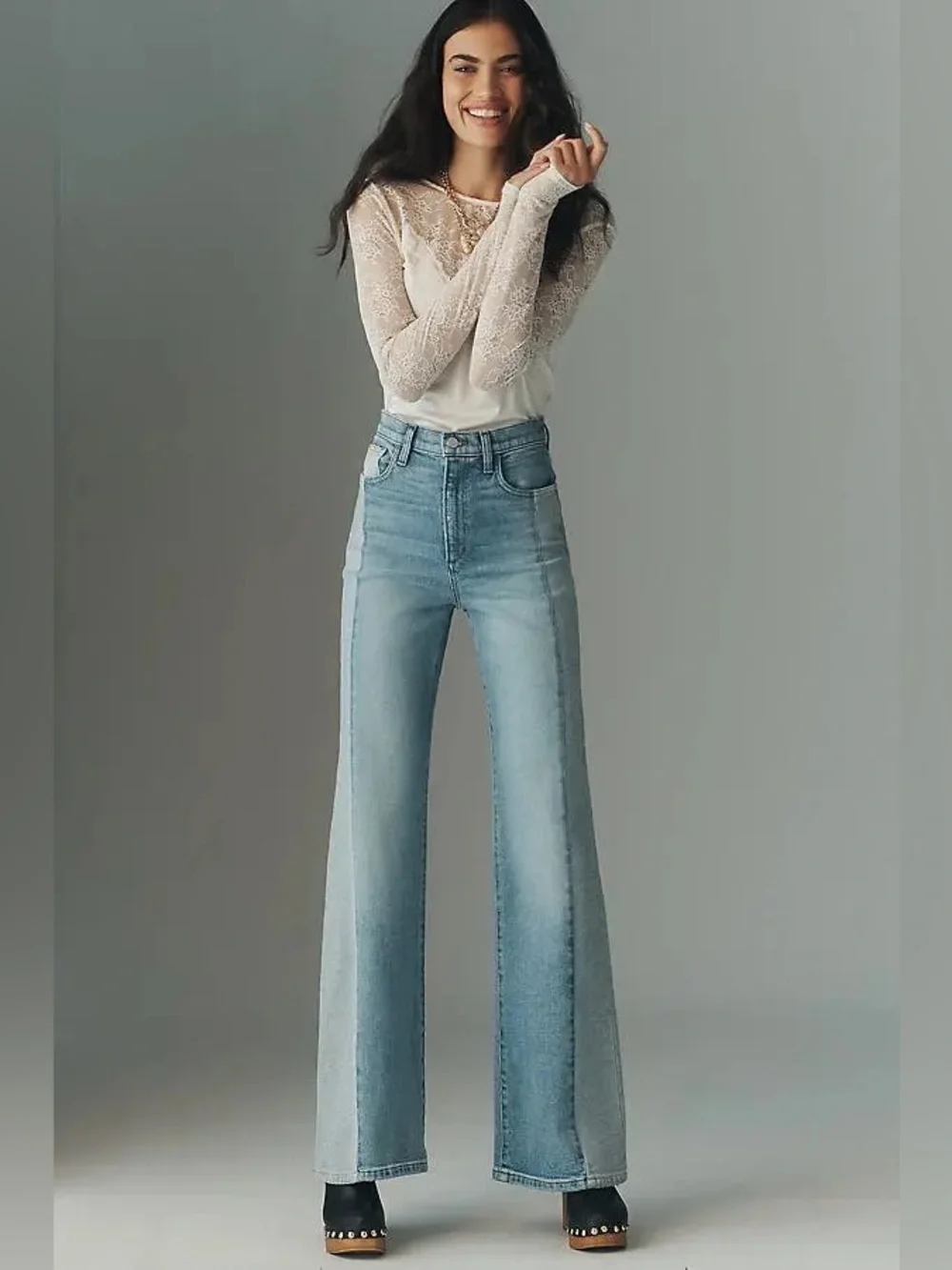 Anthropologie Long-Sleeve
Lace Mix Top - Picture 2 of 9